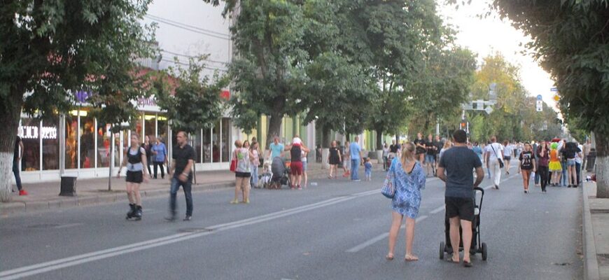 Прогулка по Красной улице в центре Краснодара